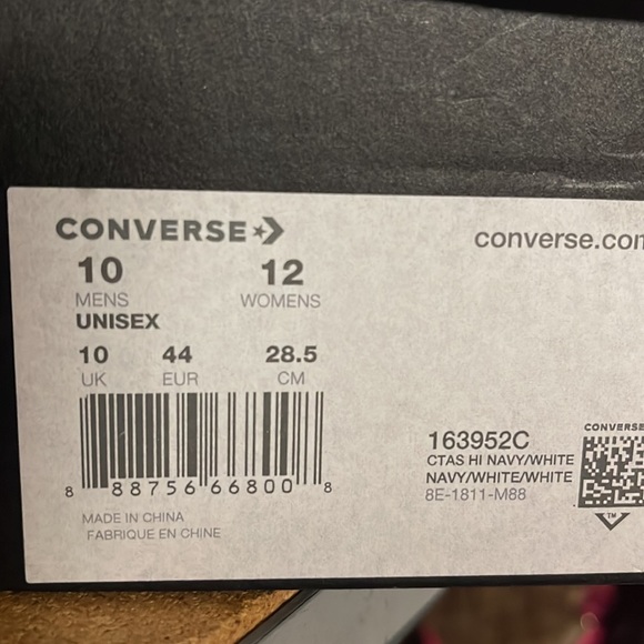 /Converse CTAS Hi Navy/White Men’s sneakers - Picture 9 of 9